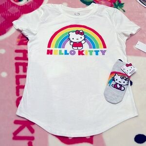Hello Kitty Rainbow Shirt and Sock Set